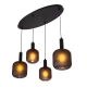 ELOISE - Pendant light - 4xE27 - Black 45405/04/30 Lucide